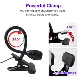 Upgrade Adjustable Focus 3W UV Light Clip lamp for Nail Art, Industrial Glue Curing, Fluorescent Inspection, USB Port Focus UV Spotlight Black Light