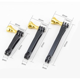 fotoconic 3in1 Aluminum Extension Pivot Alloy Arm Adjustable Monopod Bracket for GoPro Hero 11/10/9/8/7/6/5 Black Silver Session, DJI Osmo Action with 3pcs Thumbscrews & Wrench