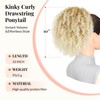 Leeons Afro Kinky Curly Drawstring Ponytail for Black Women, 10