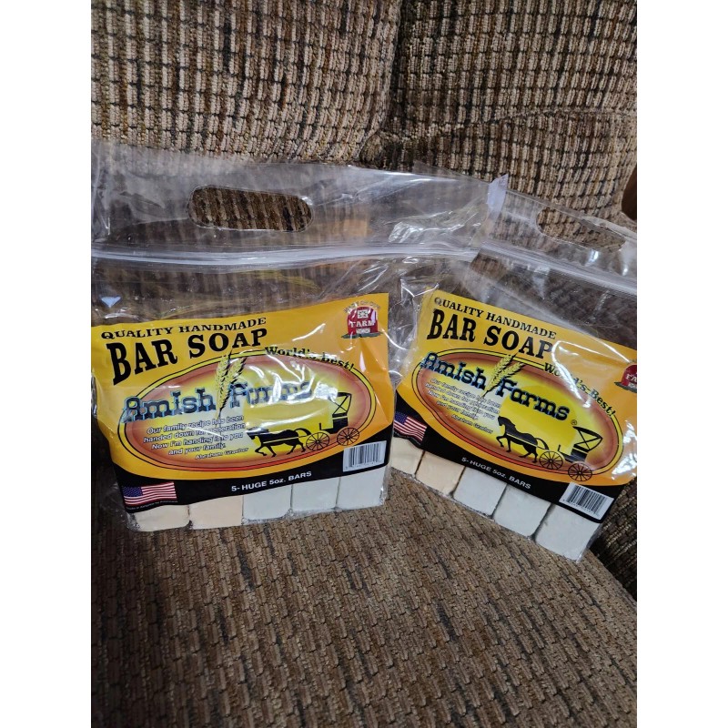 Amish Farm Bar Soap 2 Packs 10 Huge Bars 5oz