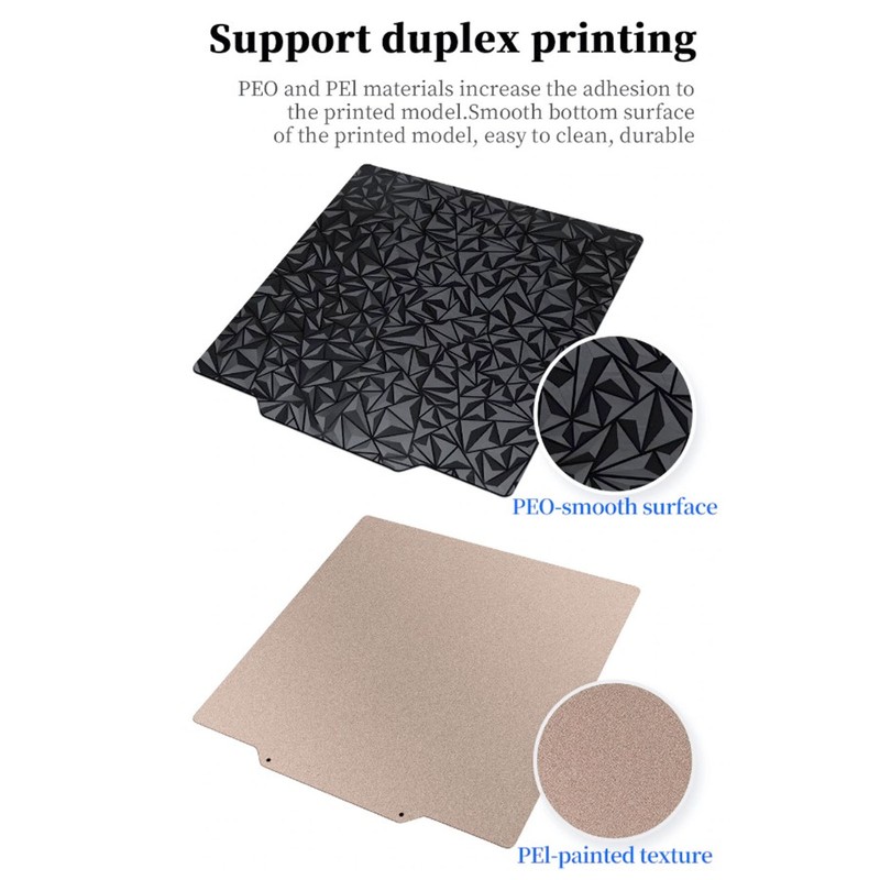 3D Print Build Plate Flexible PEO PEI Textured Smooth Spring