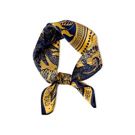 LumiSyne Silk Scarf Women's Square Scarf Artistic Printed Animal Print Lightweight Soft Square Scarf Bandana Headpiece Neckerchief Hairband, yellow