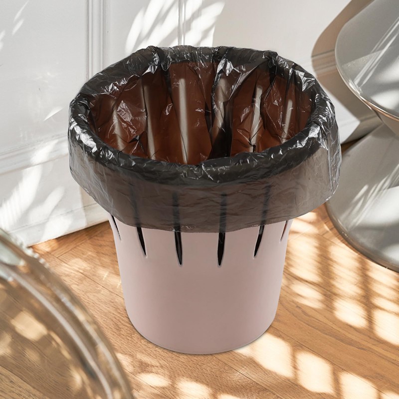 Oymlclivisa Bin Liners, 5L Small Black Bin Bags, 6 Rolls,
