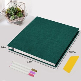 Zesthouse Large 18In Photo Album Self Adhesive 60 Pages, Scrapbook Albums with Sticky Page Holds 10x12 & 8x10 & 5X7 & 4x6 Pictures, DIY Photo Book Ideal Gift for Family Wedding Baby