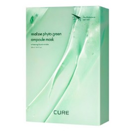 Kim Jung-moon Aloe Phytogreen Ampoule Mask Pack 10 Sheets (1 Pack) Korean K-Beauty Skincare School Military Dormitory Airport Departure / 김정문알로에 피토그린 앰플 마스크팩 10매 1개 한국K뷰티 스킨케어 학교 군대 기숙사 공항 출국