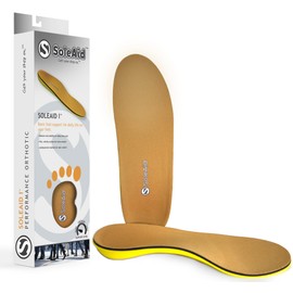 SoleAid Performance Insole 1.0 Full Length Orthotic Insert with Flex Arch Support, Dual Density Responsive Shock Absorbing Anti-Fatigue Cushion for Daily Activity (Women 7-7.5 / Men -)