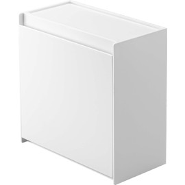 Yamazaki 5768 Magnetic Instant Stick Holder, White, Approx. W 6.7 x D 3.4 - 5.9 x H 6.8 inches (17 x 8.7 - 15 x 17.2 cm), Tower, Next to Refrigerator, Tea Machine, Can Be Used As It Is