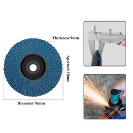 WOMGF Flap Discs Diameter 76 mm x 10 mm Grit 40 Flap Disc for Angle Grinder Sanding Discs Pack of 10