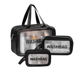 Lumbor37 Bolsas de Maquillaje, Bolsa de Cosméticos Transparente para Hombres y Mujeres Bolsa de Viaje Bolsa de Almacenamiento Impermeable Baño de Gimn