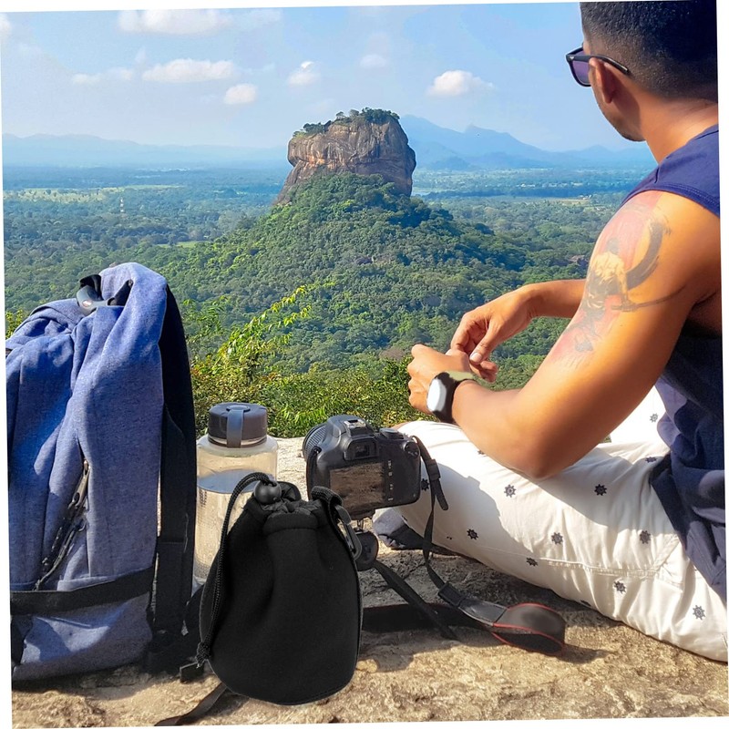 CIYODO 4pcs Camera Lens Pouch Durable Neoprene Storage Bag for