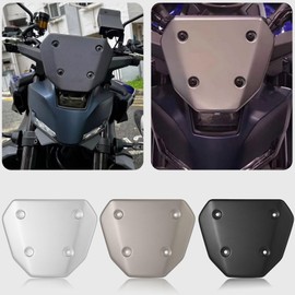 WOOGA Motorcycle Windshield Double Bubble Windshield Screen Windshield Easy Install for Models MT09/SP MT-09 MT 09 2024 Visor Cowl Wind Shield Rain Guard (Black Windshield)