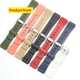 F-91W Replacement Resin Strap Compatible with Casio F-91W Mens Womens Strap Watch Accessories (Translucent)
