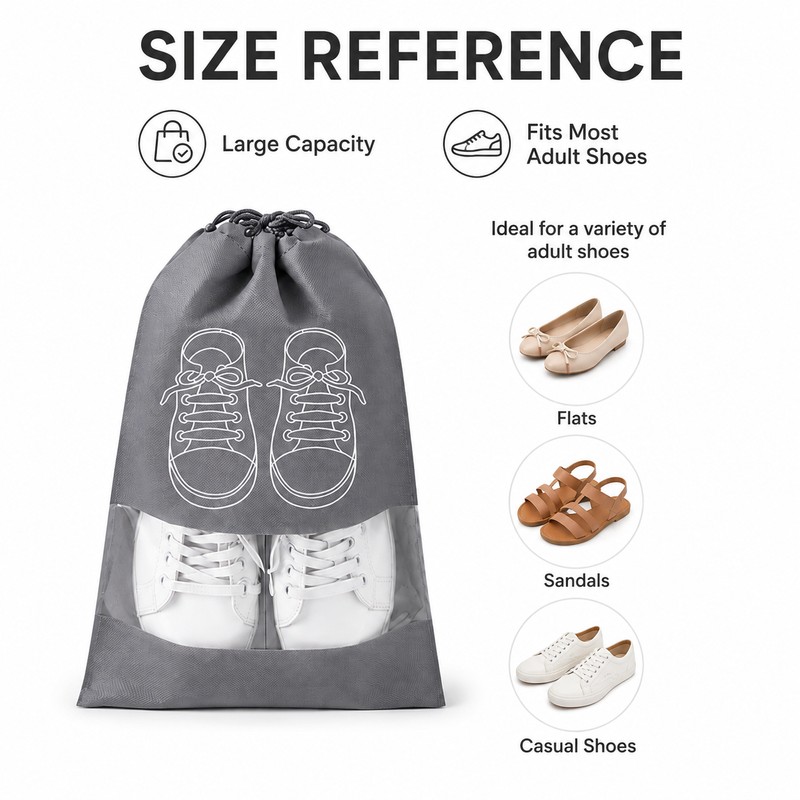 5-Piece Waterproof Shoe Storage Bag Set – Large Capacity Travel