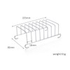Yardwe 2pcs Toast Bread Rack Holder 8 Slice Holes Stainless