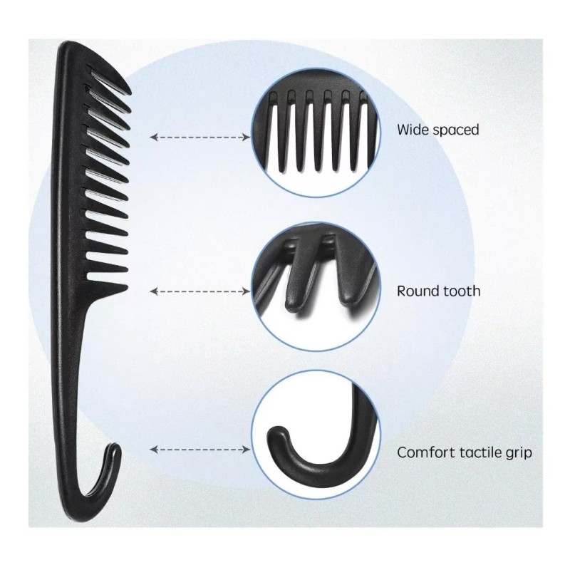 TechMel Peine Especial Para Desenrredar Cabello Chino Cola De Mono