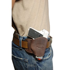 New Barsony Brown Leather OWB Yaqui Style Holster for Ruger LCP .380 Right