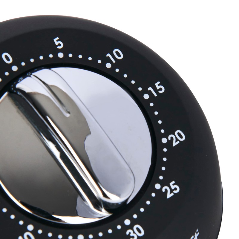 KitchenCraft Mechanical Kitchen Timer with Soft Touch and Chrome finish,