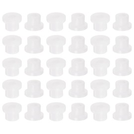 QUARKZMAN Flanged Sleeve Bearing 2 mm Bore 4.4 mm OD 4.1 mm Length Nylon Bushings for Shaft White Pack of 30