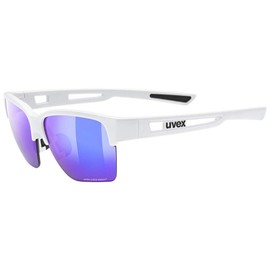 uvex sportstyle 805 CV - Outdoor Glasses for Men and Women - Mirrored - Contrast Enhancing - White/Plasma Daily - One Size
