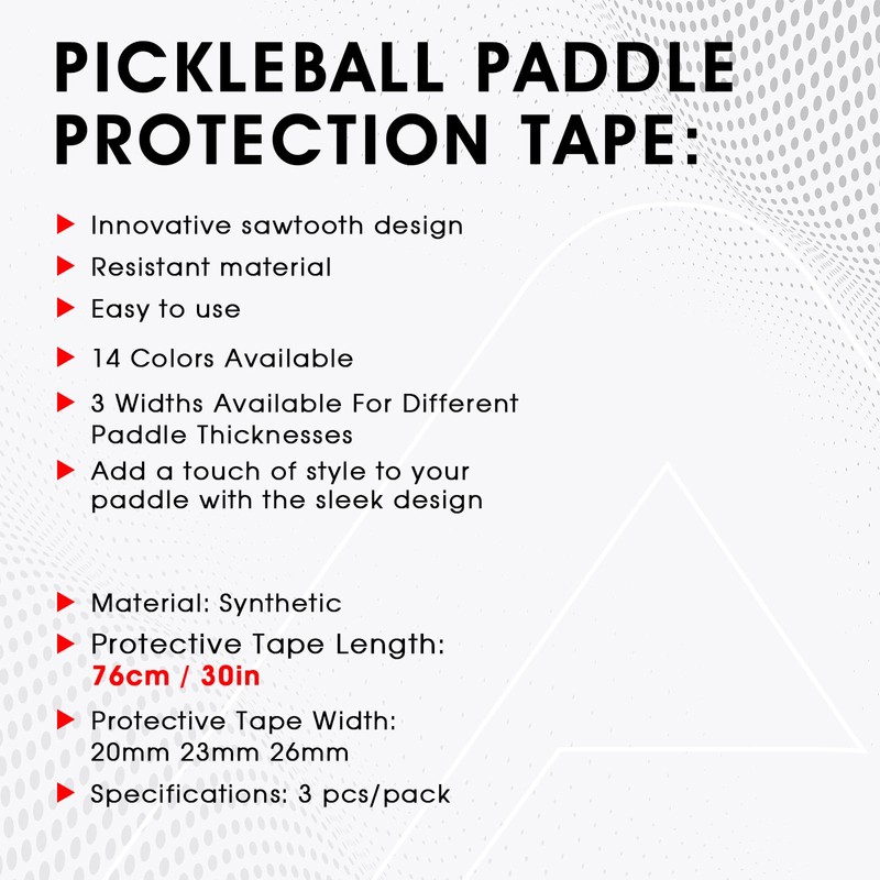 Pickleball Paddle Protection Tape - Paddle Head Edge Guard -