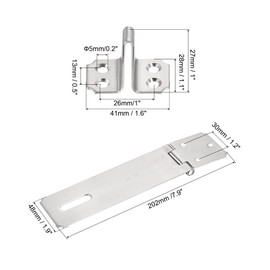 MECCANIXITY 6 Inch Stainless Steel Thick Door Latch Hasp Lock Heavy Padlock Clasp with Screws for Cabinet Closet Gate, Silver