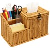 Square Tissue Box Cover with Storage, Multifunction Cube Tissue Box