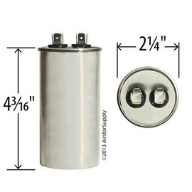 Mars 12199 Replacement - 80 uf / Mfd 370 / 440 VAC AmRad Round Universal Capacitor , Made in the U.S.A.