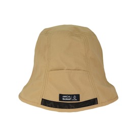 Bliss Leather Sauna Hat with Pockets, Bucket Hat, Unisex, Deep Wearing, Stylish, beige
