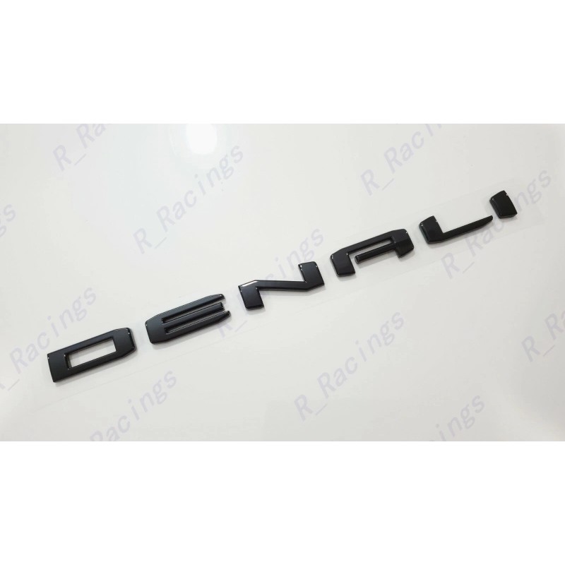 GMC 1pc Gloss Black Rear DENALI Emblems Letters Fit 2021-2023