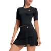 Mudere Two Piece Tennis Skirt Set for Women Pleated Athletic