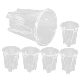 Levemolo 6pcs Transparent Orchid Pots for Indoor and Outdoor Use Breathable Flower Drainage for Orchids and