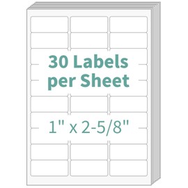 30 up Labels 1" x 2-5/8" Shipping Address Labels, FBA SKU Barcode Labels, 2000 Sheets 30 Per Page Mailing Labels for Laser/Inkjet Printers