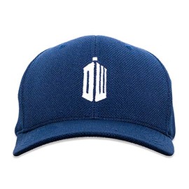DW Police Box Silhouette Embroidered Adult Cool & Dry Sport Cap Hat - [Navy][L/XL]