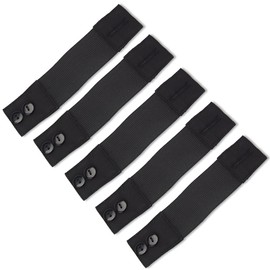 Self-Adjusting Button Waist Stretch Extender Helps Save on Maternity Clothes (Large Adds 6-10", 5-pk)