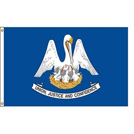 USA Premium Store Louisiana State Flag 3x5 ft LA Banner Pelican & Motto Baton Rouge Mardi Gras