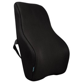 Vive Full Lumbar Pillow - Memory Foam Contour Support Cushion for Lower Back Pain - Muscle Strain, Sciatica, Arthritis, Osteoporosis, Scoliosis, Kyphosis, Bulging or Herniated Disc - Improve Posture