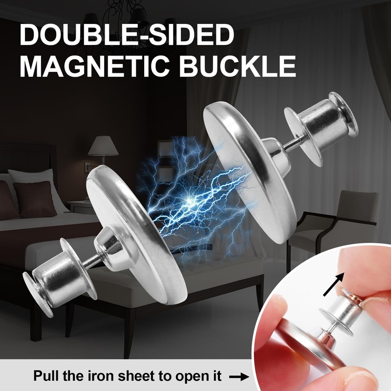 Dijedev 20 Pairs Curtain Magnets Closure Clips
