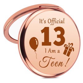 13 Year Old Girl Gift Compact Mirror 13th Birthday Gifts for Teenage Girls Sister Daughter Niece Friends Granddaughter Makeup Mirror 2012 13 Bday Gift Thirteenth Birthday Gifts