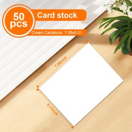 50 Sheets Thick Cardstock, 250GSM Blank Cardstock for Invitations, for DIY Projects, Greeting Card Making, Printing, Postcards, Photos(white, 5x7 inches)