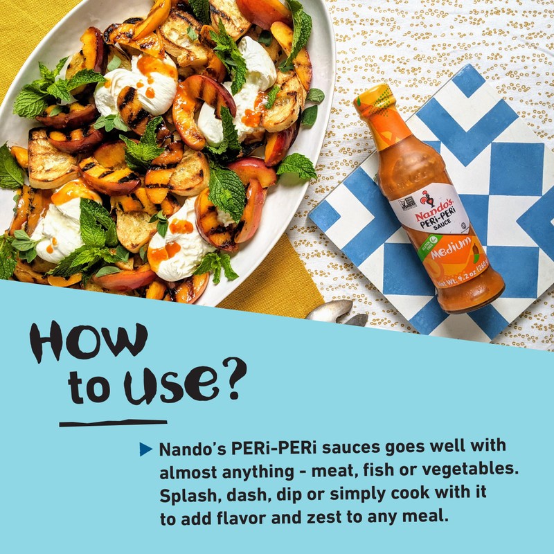 Nando's PERi-PERi Hot Sauce Variety Gift Pack - Medium, Hot,