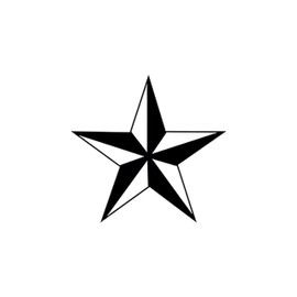 Dopetattoo 6 Sheets Temporary Tattoo Nautical Star Big Pentagram Fake tattoos Neck Arm Chest for Women Men Adults 3.7 X 3.7 Inch Stars Tattoo
