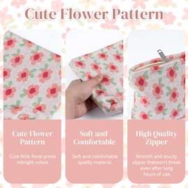 Ghope 2 Pieces Cosmetic Bag for Women Girls, Small Toiletry Bag, Multifunctional Make Up Bag, Toiletry Bag, Makeup Bag, Organiser for Travel, Gift