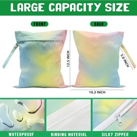 IAXIC Wet Dry Pool Bag Waterproof and Sunglasses Dirty Clothes for Traveling Rainbow Bathing Suit Workout for Women Sister