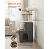 Feandrea Cat Tree with Litter Box Enclosure, 2-in-1 Modern Cat