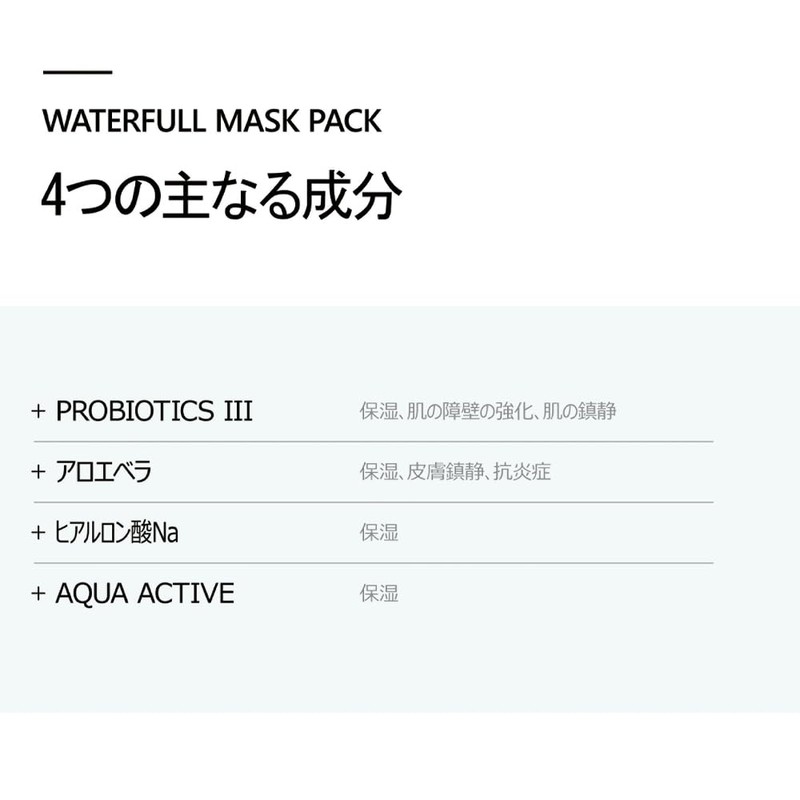 BIOLANCE Water Full Face Mask Pack, Moisturizing, Hydration, Korean Cosmetics