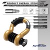 AUTMATCH D Ring Shackle 3/4" Shackles (2 Pack) 41,887Ibs Break