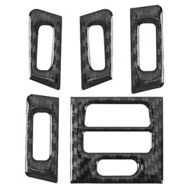 VGOL Pack of 5 Car Air Vent Trim Compatible with 3 Series E90 E92 E93 2005-2012 Car Air Vent Outlet Panel Cover Carbon Fibre Air Outlet Protective Case
