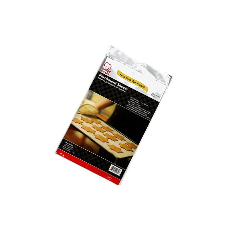 Chef Craft Pre-Cut Parchment Paper Sheets, 12 x 15 inch