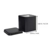 Square Black Metal Tins Empty Cube Steel Box Storage Container