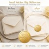 Embossed Invitation Envelope Seal Stickers: 100 Gold Raised Paper Seals